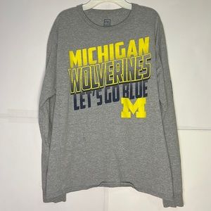Men’s Michigan Wolverines Long Sleeve Shirt Size Medium